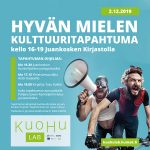Tervetuloa Hyvän mielen tapahtumaan Juankosken kirjsatolle 2.joulukuuta!